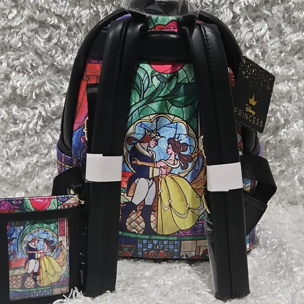 Loungefly Beauty And The Beast mini backpack and cardholder set